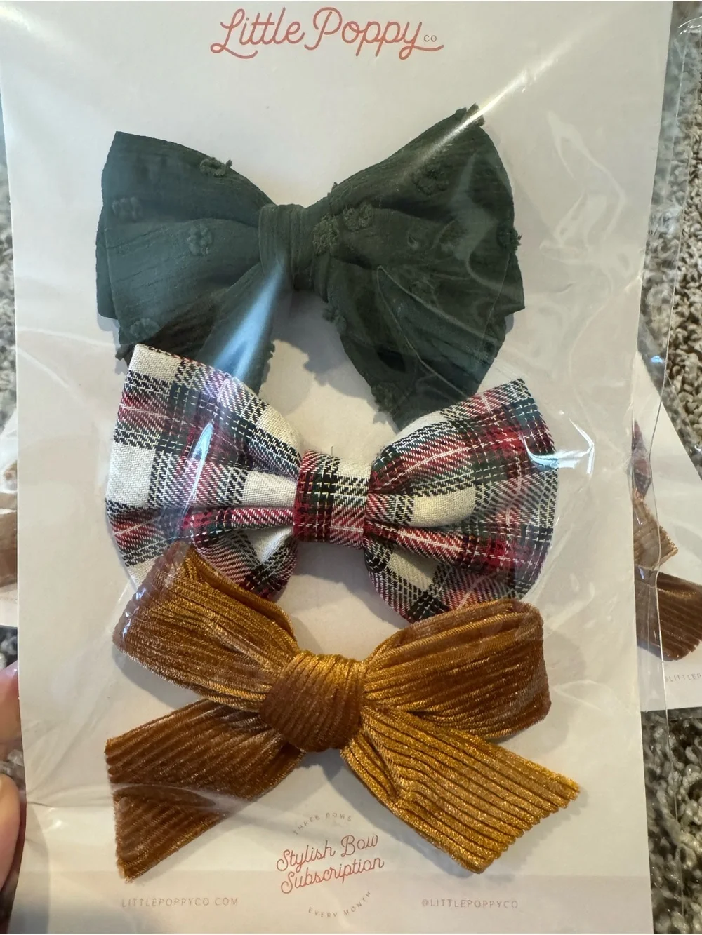 Little Poppy Co 2019 December Set Sister Hair Bows